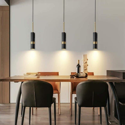 Lukas Pendant Light Dia 2.4″ x H 7.9″ / Dia 6cm x H 20cm / Black & Gold Pendant light