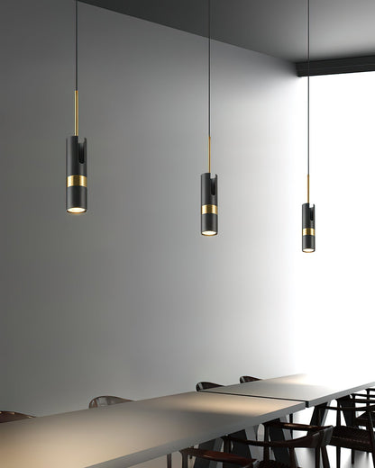 Lukas Pendant Light Dia 2.4″ x H 7.9″ / Dia 6cm x H 20cm / Black & Gold Pendant light