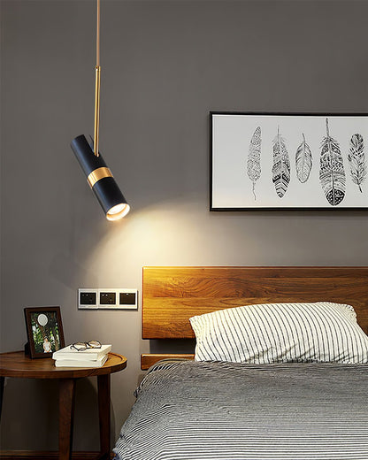 Lukas Pendant Light Dia 2.4″ x H 7.9″ / Dia 6cm x H 20cm / Black & Gold Pendant light