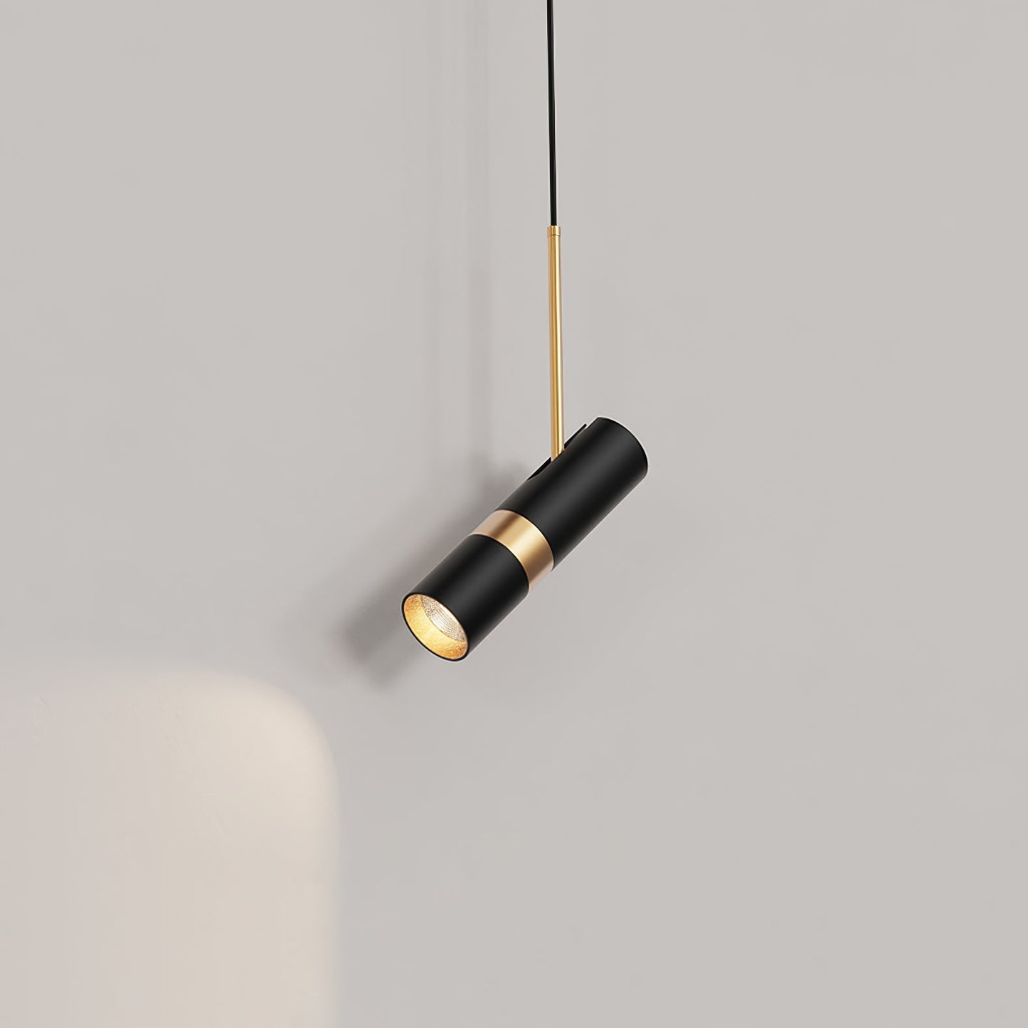 Lukas Pendant Light Dia 2.4″ x H 7.9″ / Dia 6cm x H 20cm / Black & Gold Pendant light