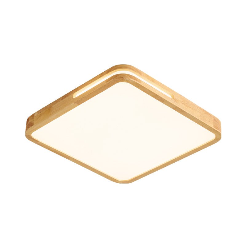 Lumis Halo Ceiling Light Square: L 19.7″ x W19.7″ x H 2.2″ / Wood Color / Warm Light 1001 Ceiling lamp