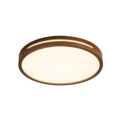 Lumis Halo Ceiling Light Circle: Dia 19.7″ x H 2.2″ / Walnut Wood / Warm Light 1001 Ceiling lamp