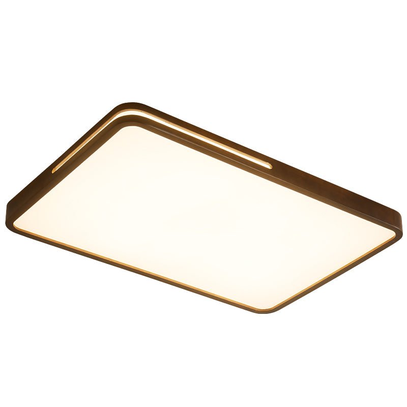 Lumis Halo Ceiling Light Rectangle: L 37.8″ x W 26.0″ x H 2.2″ / Walnut Wood / Warm Light 1001 Ceiling lamp