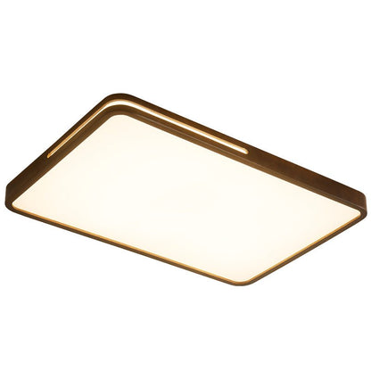 Lumis Halo Ceiling Light Rectangle: L 37.8″ x W 26.0″ x H 2.2″ / Walnut Wood / Warm Light 1001 Ceiling lamp