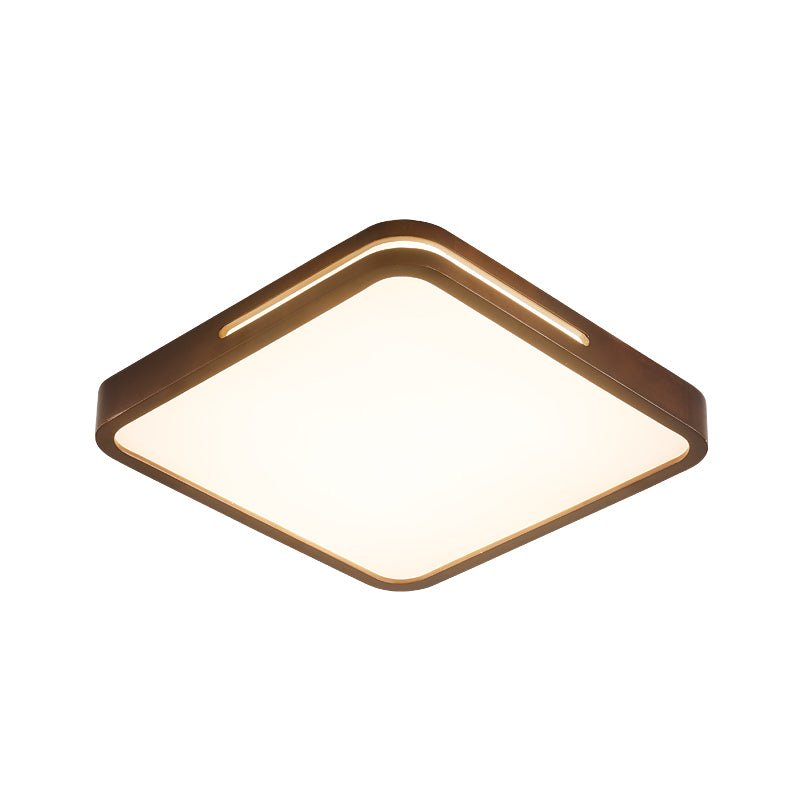 Lumis Halo Ceiling Light Square: L 19.7″ x W19.7″ x H 2.2″ / Walnut Wood / Warm Light 1001 Ceiling lamp