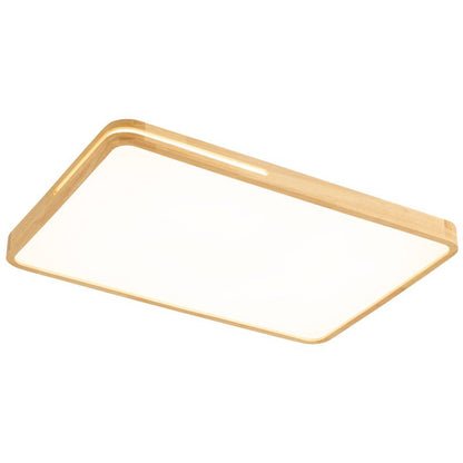 Lumis Halo Ceiling Light Rectangle: L 37.8″ x W 26.0″ x H 2.2″ / Wood Color / Warm Light 1001 Ceiling lamp