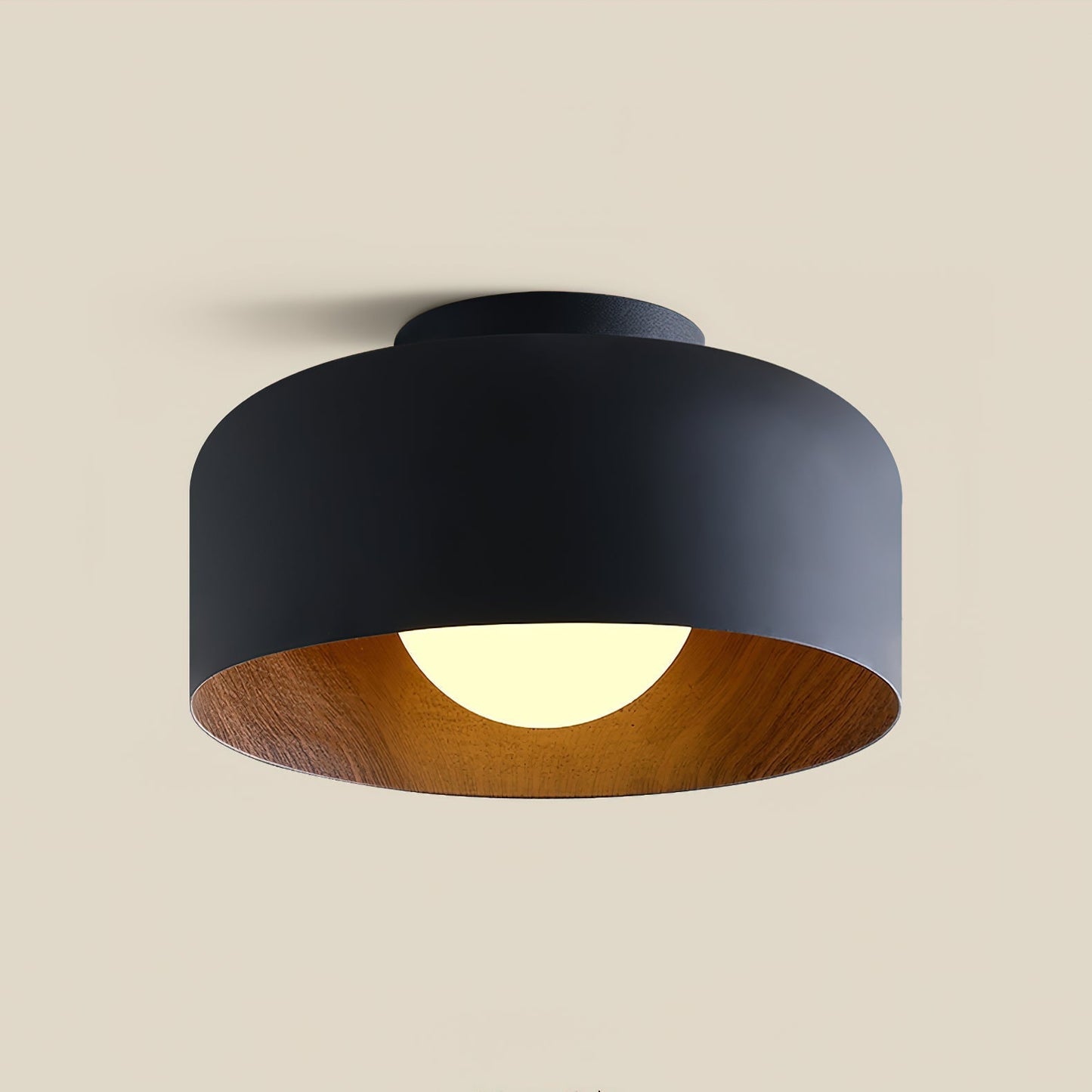 Lumosphere Ceiling Light Dia 8.7″ x H 5.1″ / Black Ceiling lamp