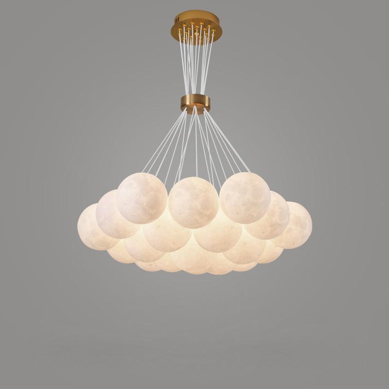 Lunar Pendant Light 19heads: Dia 31.5″ / Dia 80cm / White & Gold Pendant light