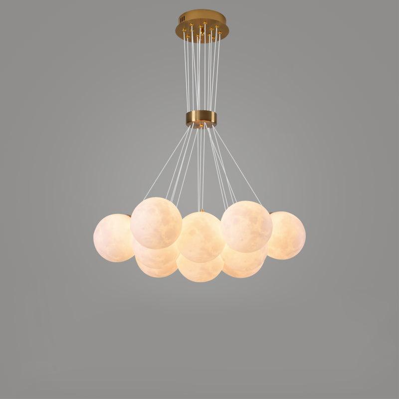 Lunar Pendant Light 13heads: Dia 23.6″ / Dia 60cm / White & Gold Pendant light