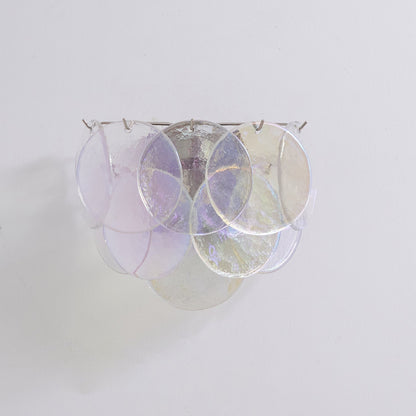 Lunaria Disc Murano Wall Lamp ? 13.4″ x W 9.1″ x H 11″ / Clear 1001 Wall lamp