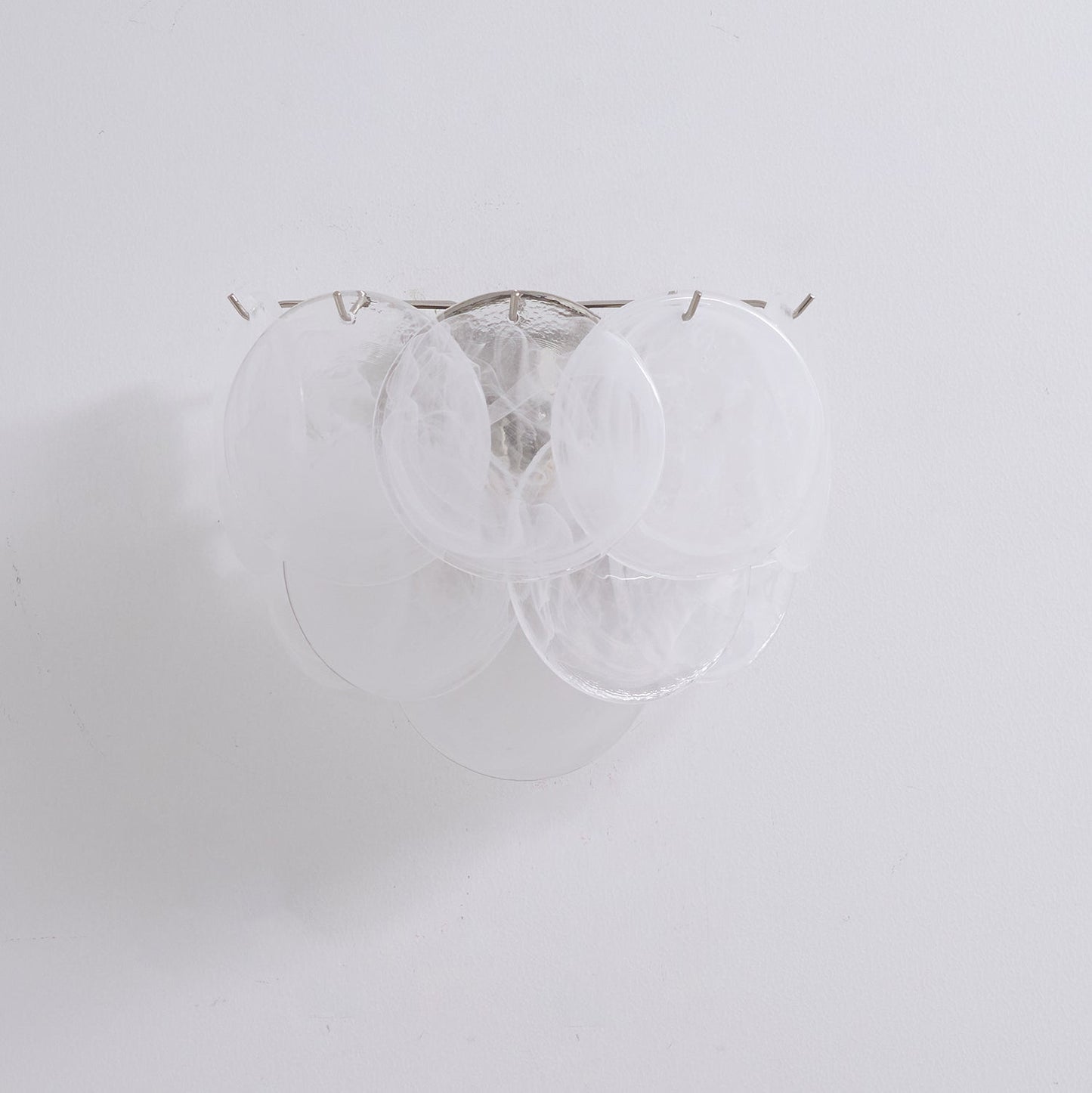 Lunaria Disc Murano Wall Lamp ? 13.4″ x W 9.1″ x H 11″ / White 1001 Wall lamp