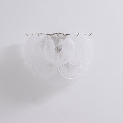 Lunaria Disc Murano Wall Lamp ? 13.4″ x W 9.1″ x H 11″ / White 1001 Wall lamp