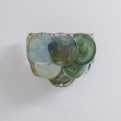 Lunaria Disc Murano Wall Lamp ? 13.4″ x W 9.1″ x H 11″ / Green 1001 Wall lamp