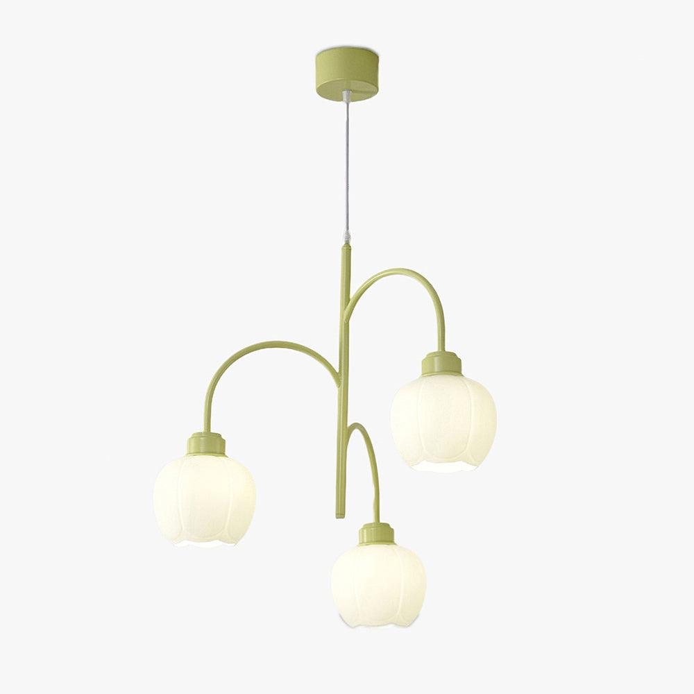 Lustra Flower Chandelier Dia 45cm x H 47cm / Dia 17.7″ x H 18.5″ / Green Chandelier