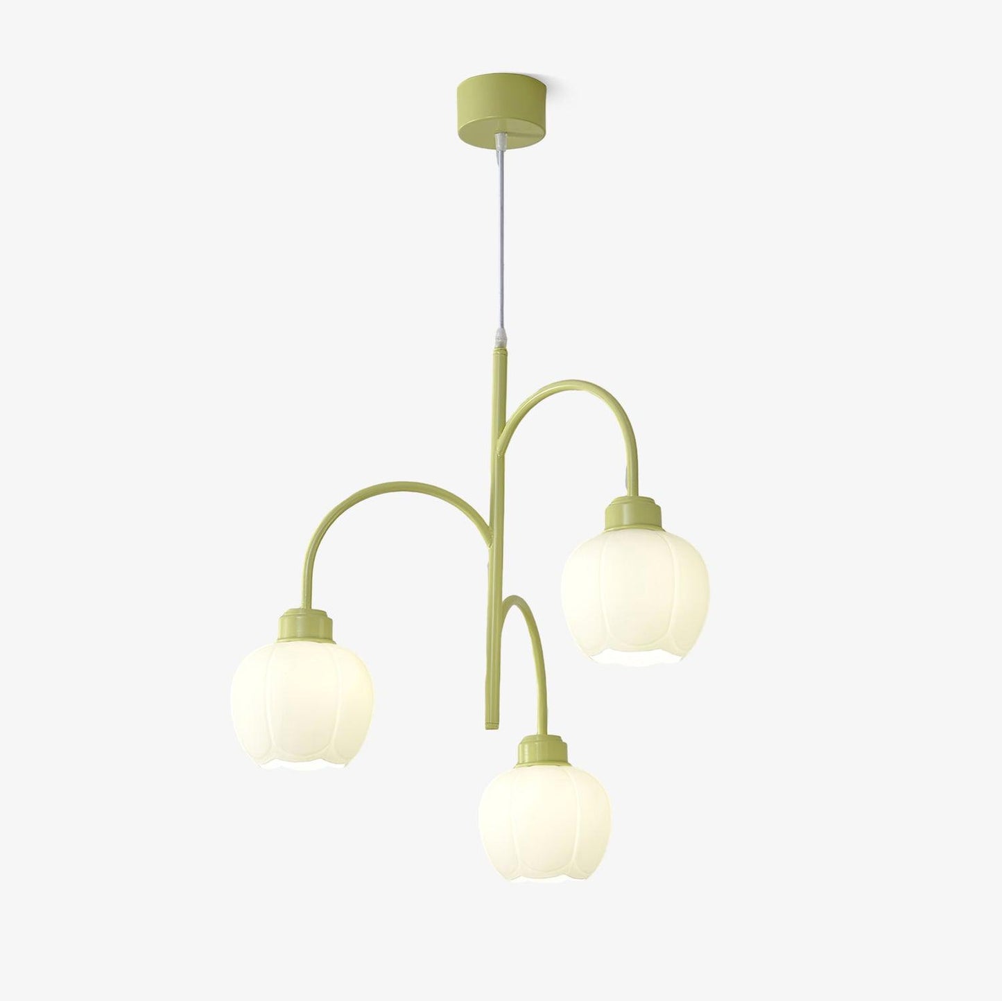 Lustra Flower Chandelier Dia 45cm x H 47cm / Dia 17.7″ x H 18.5″ / Green Chandelier