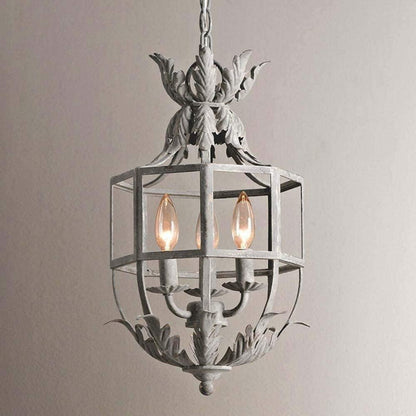 Lustre Retro Cage Chandelier Φ 11″ x H 17.7″ / Dia 28cm x H 45cm / Grey Chandelier