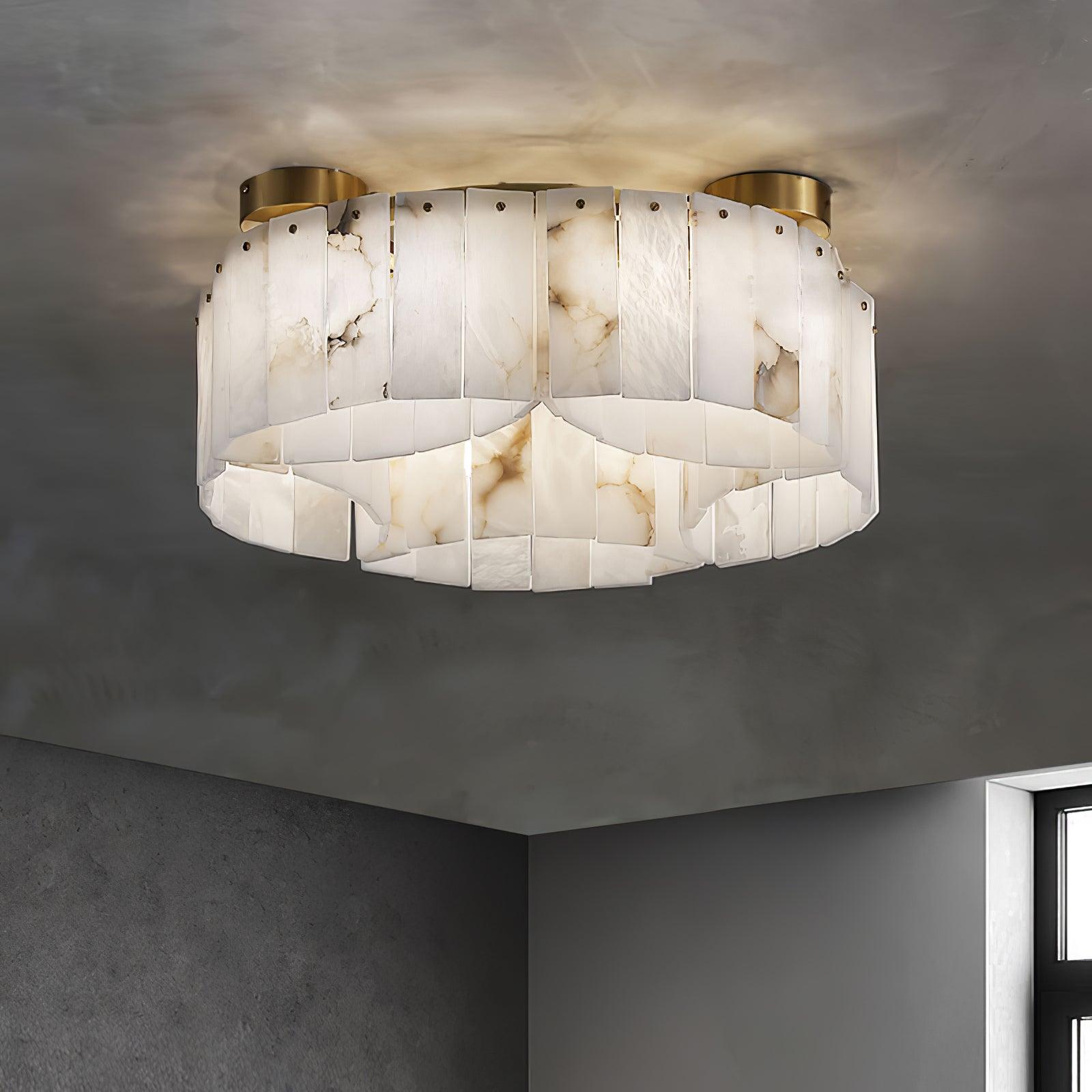 Luxe Alabaster Brass Ceiling Lamp Ceiling lamp