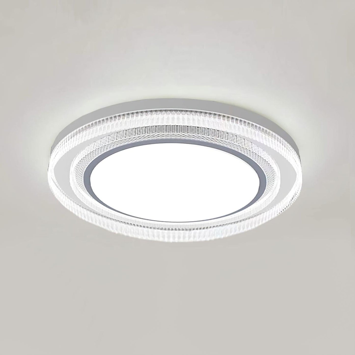MIlagro Ceiling Light ? 19.7″ x H 2.8″ / Dia 50cm x H 7cm / White + Grey / Three-color changing light Ceiling lamp