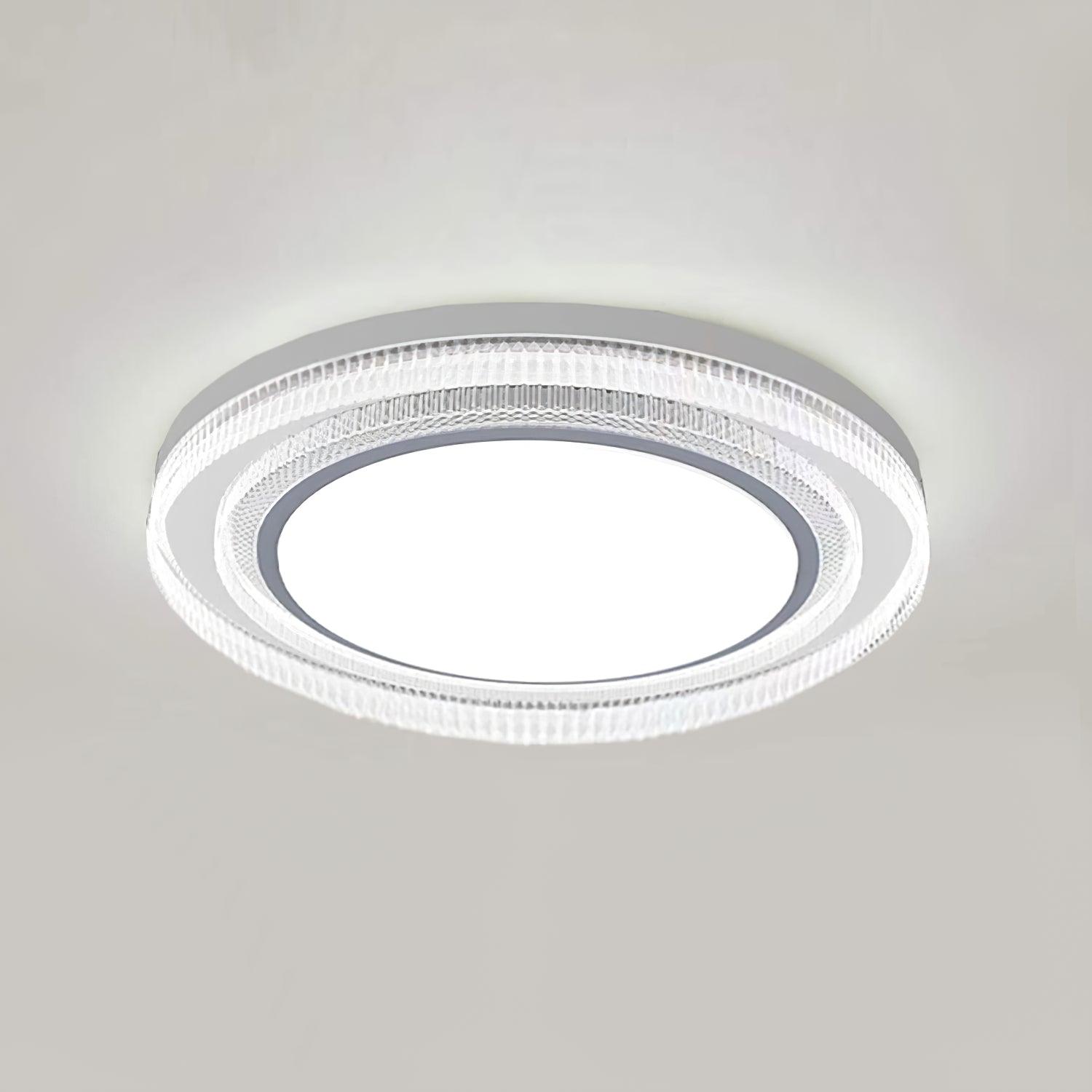 MIlagro Ceiling Light ? 19.7″ x H 2.8″ / Dia 50cm x H 7cm / White + Grey / Three-color changing light Ceiling lamp
