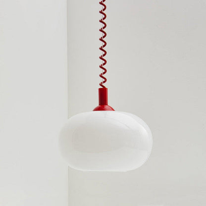 Macaron Spring Pendant Light ? 9.8″ x H 7.9″ / Dia 25cm x H 20cm / Red Pendant light