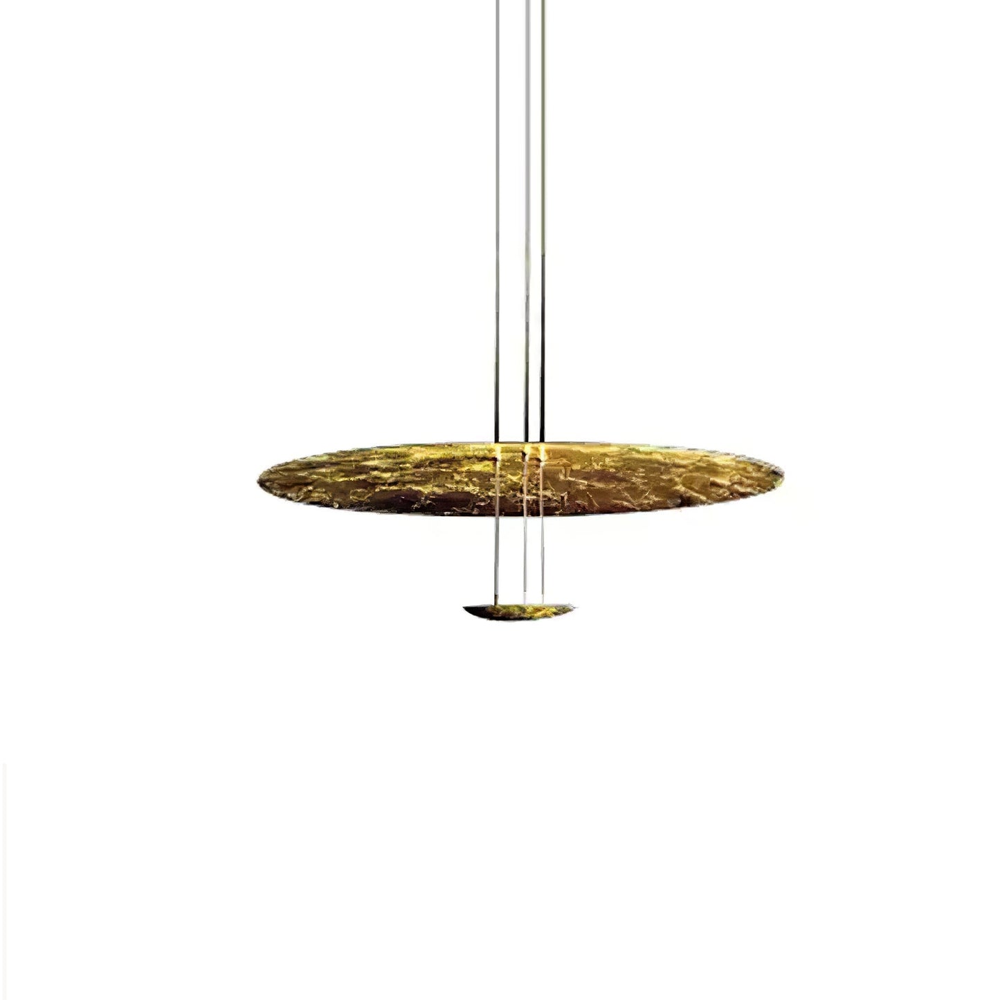 Machine Chandelier 2 layers Dia 7.1″ + 31.5″ / Gold foil / Warm Light Chandelier