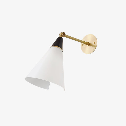 Petite Magari Wall Lamp L 14.2″ x H 11.4″ / L 36cm x H 29cm / White + Black + Brass Wall lamp
