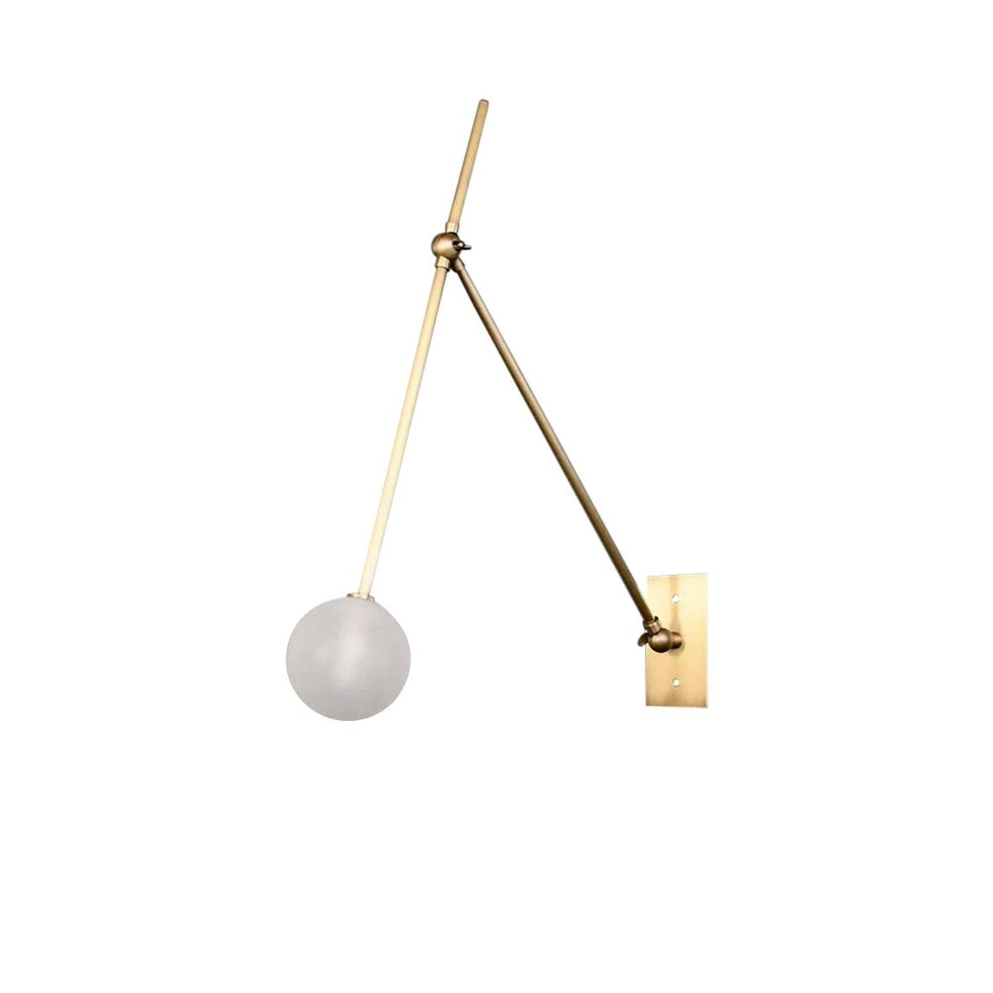 Auguri Wall Lamp W 5.9″x H 20.1″ / W 15cm x H 51cm / White & Brass Wall lamp