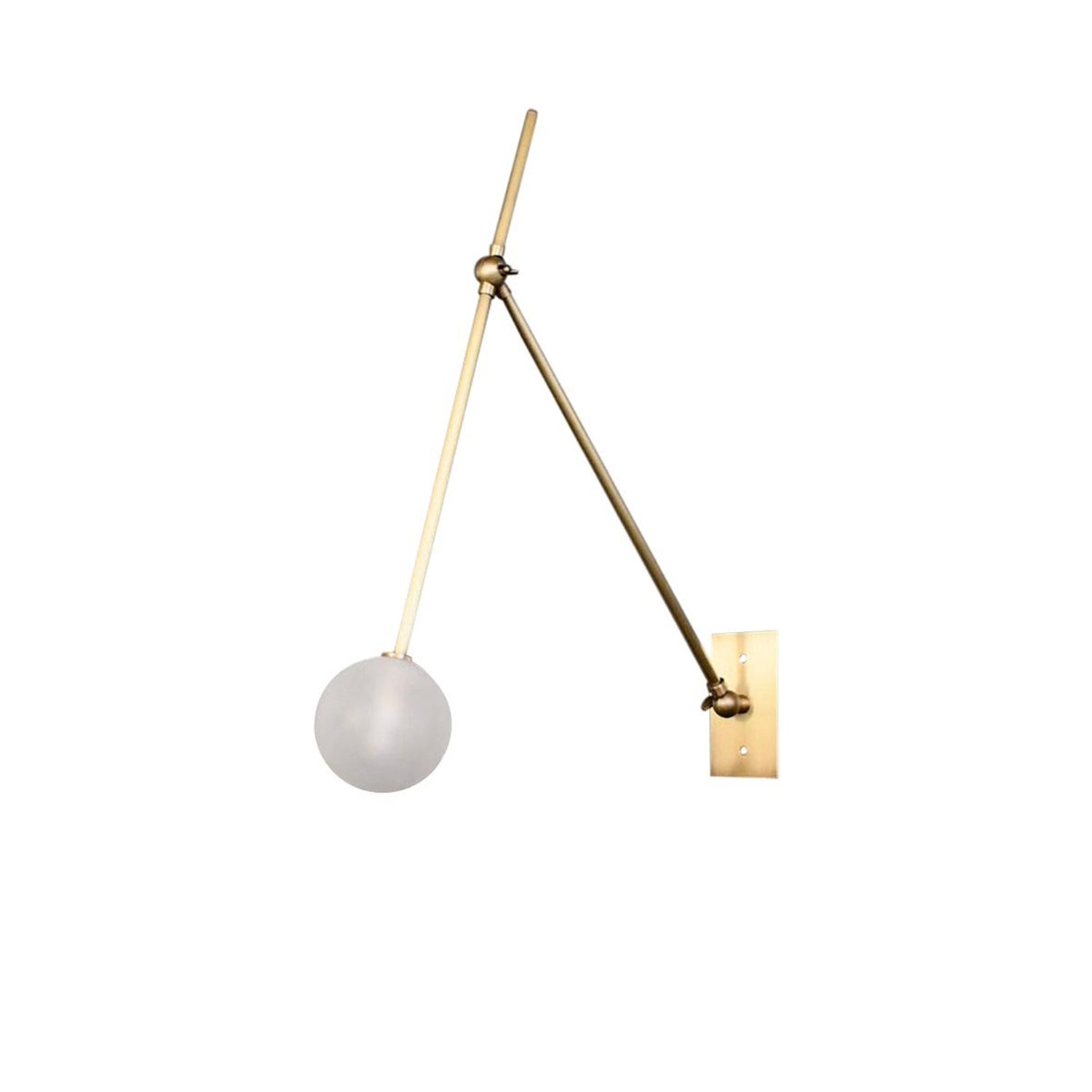 Auguri Wall Lamp W 5.9″x H 20.1″ / W 15cm x H 51cm / White & Brass Wall lamp