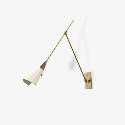 Magari Wall Lamp Dia 5.5″ x H 11″ / Dia 14cm x H 28cm / Black & White & Brass Wall lamp