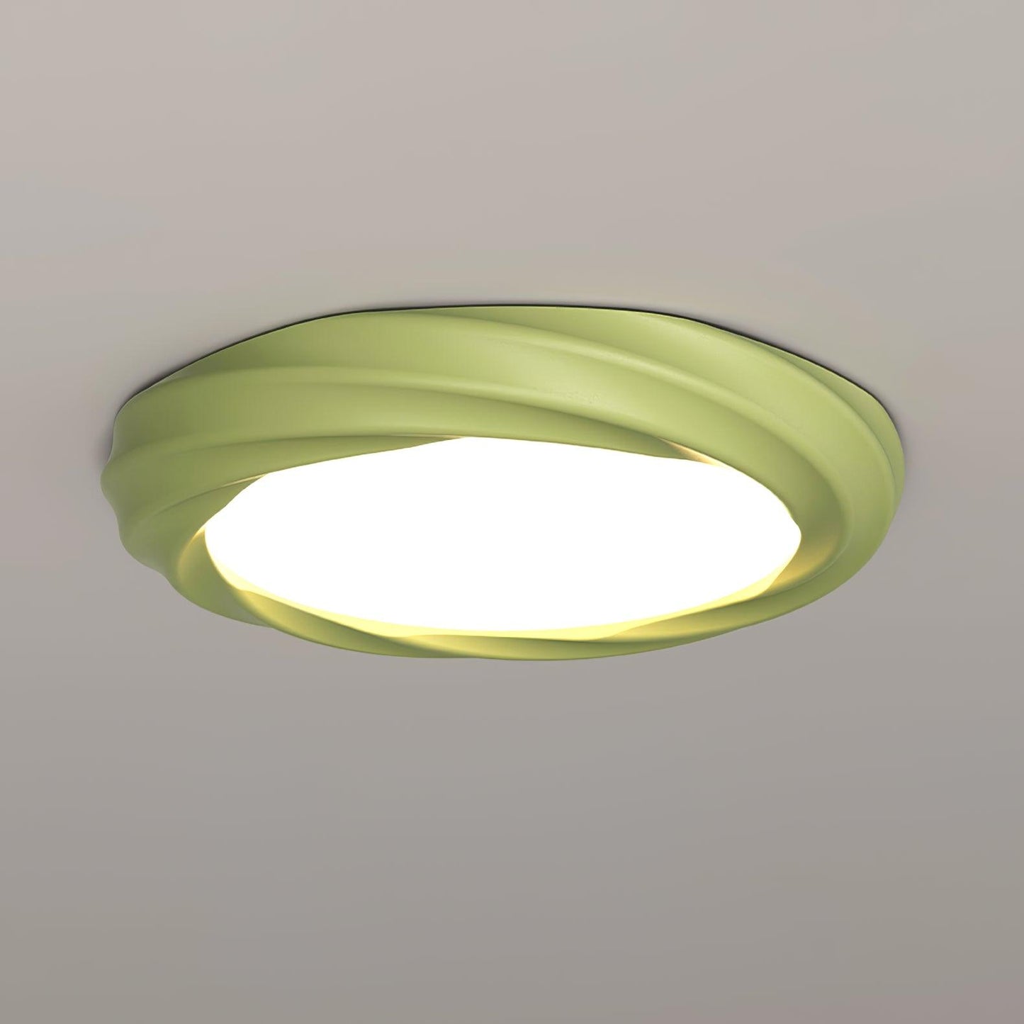 Maivy LED Flush Mount Ceiling Light ? 19.7″ x H 2.8″ / Dia 50cm x H 7cm / Green / Warm light Ceiling lamp