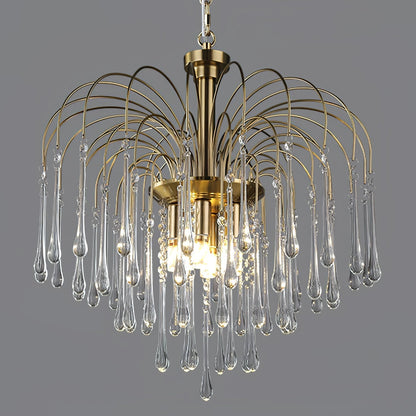 Maltose Chandelier ? 23.6″ x H 22″ / Dia 60cm x H 56cm / Brass / Clear Chandelier