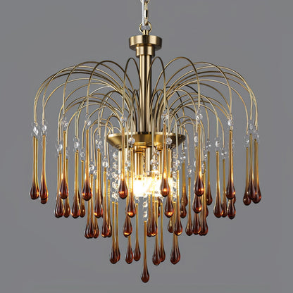 Maltose Chandelier ? 23.6″ x H 22″ / Dia 60cm x H 56cm / Brass / Caramel Chandelier