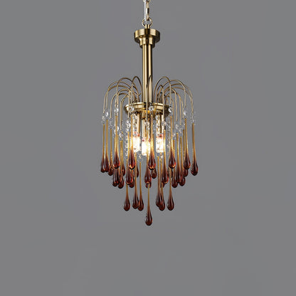 Maltose Chandelier ? 11.8″ x H 22″ / Dia 30cm x H 56cm / Brass / Caramel Chandelier