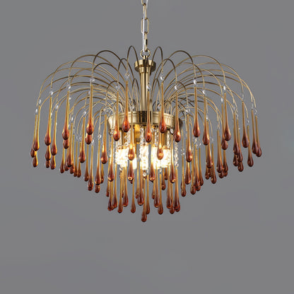 Maltose Chandelier ? 31.5″ x H 22″ / Dia 80cm x H 56cm / Brass / Caramel Chandelier
