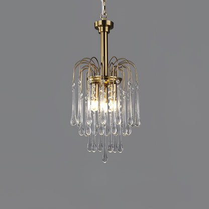 Maltose Chandelier ? 11.8″ x H 22″ / Dia 30cm x H 56cm / Brass / Clear Chandelier