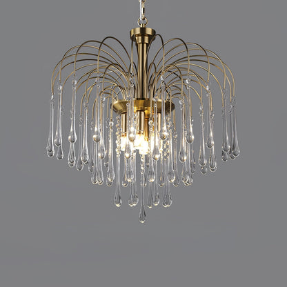Maltose Chandelier ? 21.7″ x H 24.4″ / Dia 55cm x H 62cm / Brass / Clear Chandelier