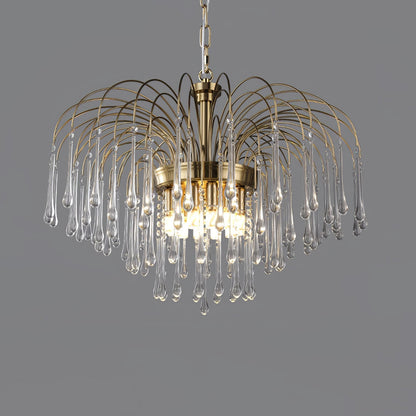 Maltose Chandelier ? 31.5″ x H 22″ / Dia 80cm x H 56cm / Brass / Clear Chandelier