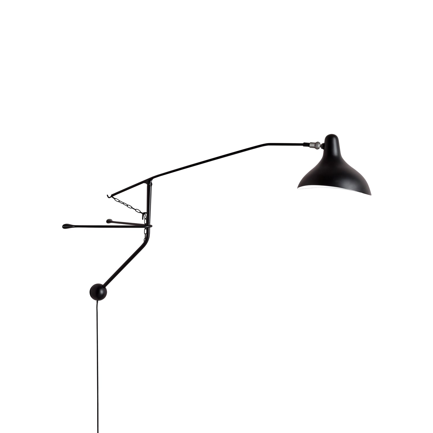 Mantis Arm Wall Lamp W 28.1″ x H 8.1″ / W 71.5cm x H 20.8cm / Black / US Plug Wall lamp