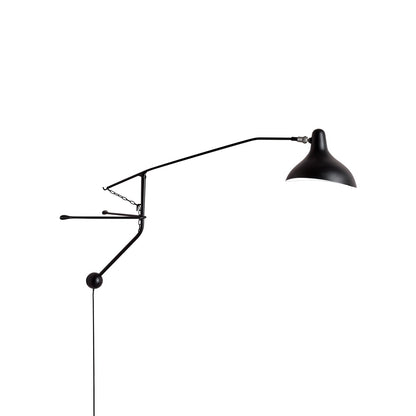 Mantis Arm Wall Lamp W 28.1″ x H 8.1″ / W 71.5cm x H 20.8cm / Black / US Plug Wall lamp
