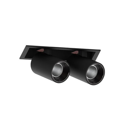 Mantra Sal Spotlight 2 heads: L 6.8″ x W 3.5″ x H 4.5″ / L 17.3cm x W 8.8cm x H 11.5cm / Black / Warm Light Ceiling lamp