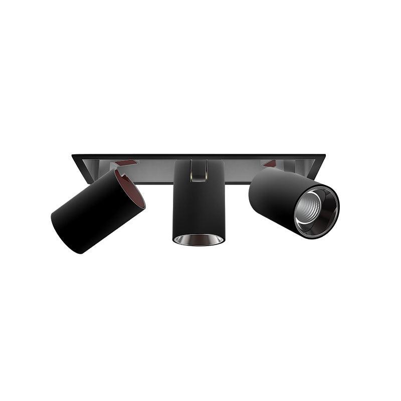 Mantra Sal Spotlight 3 heads: L 10″ x W 3.5″ x H 4.5″ / L 25.3cm x W 8.8cm x H 11.5cm / Black / Warm Light Ceiling lamp