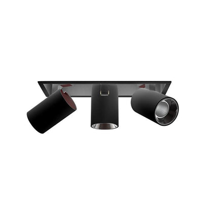Mantra Sal Spotlight 3 heads: L 10″ x W 3.5″ x H 4.5″ / L 25.3cm x W 8.8cm x H 11.5cm / Black / Warm Light Ceiling lamp