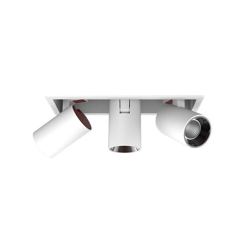Mantra Sal Spotlight 3 heads: L 10″ x W 3.5″ x H 4.5″ / L 25.3cm x W 8.8cm x H 11.5cm / White / Warm Light Ceiling lamp