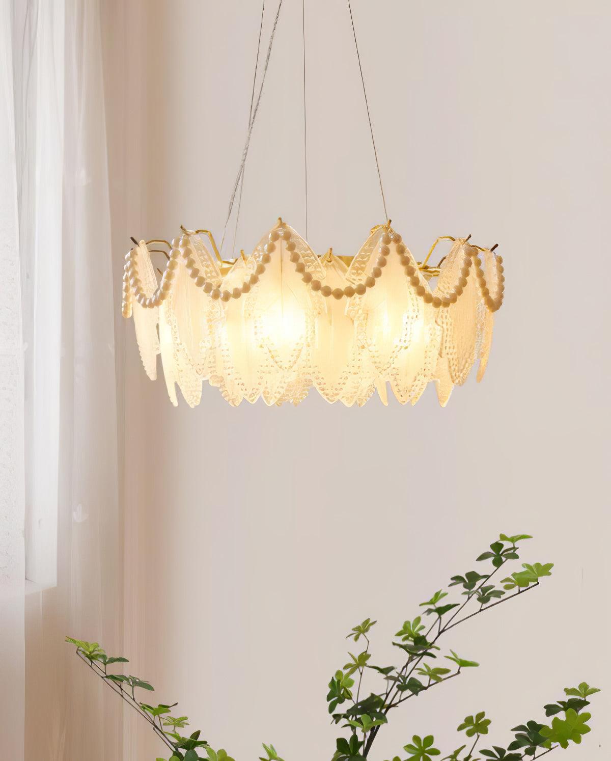 Maple Leaf Glass Chandelier Chandelier