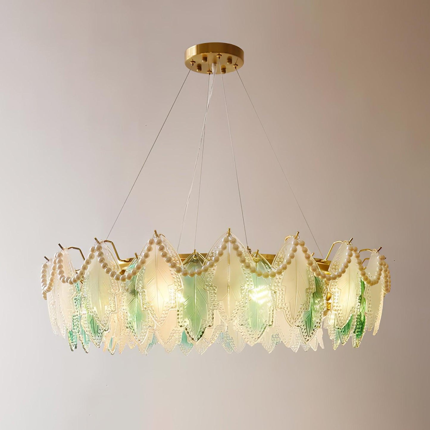 Maple Leaf Glass Chandelier Chandelier