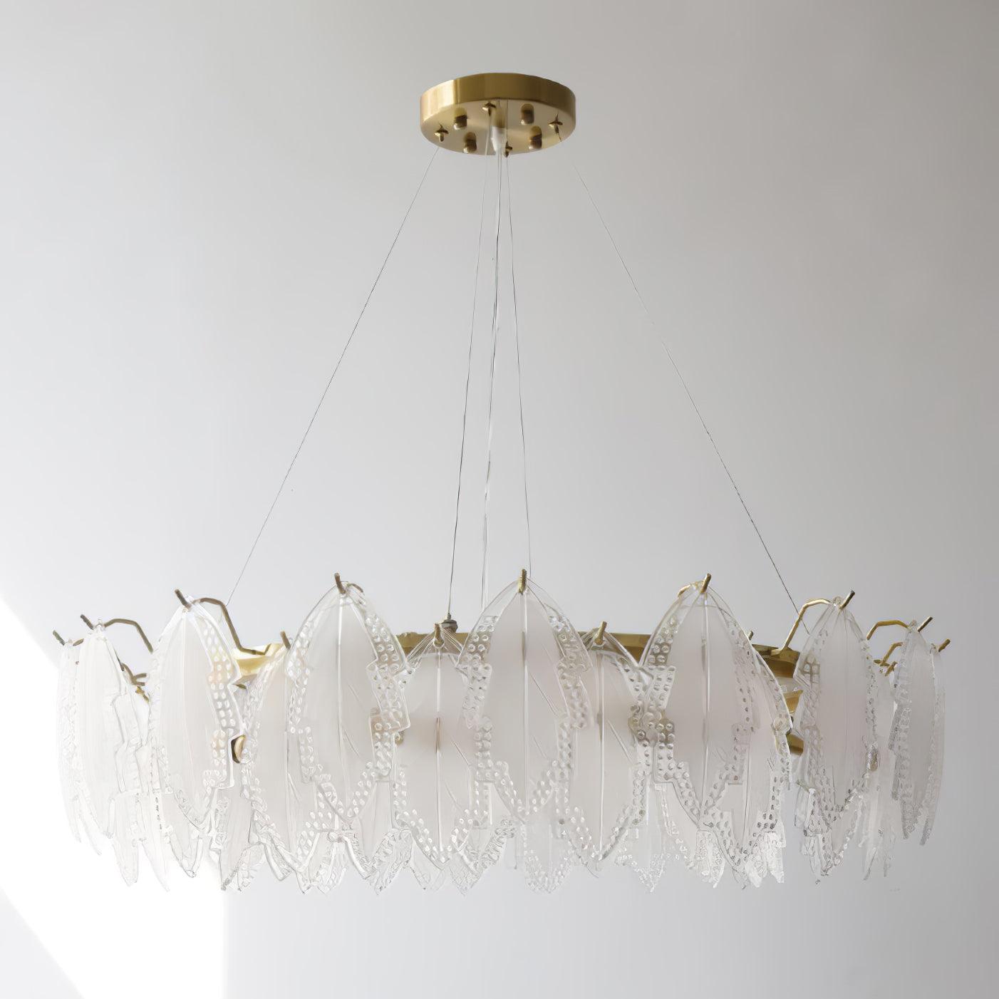 Maple Leaf Glass Chandelier Chandelier