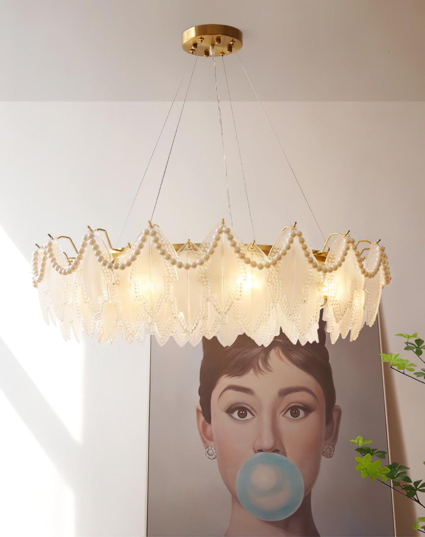 Maple Leaf Glass Chandelier Chandelier
