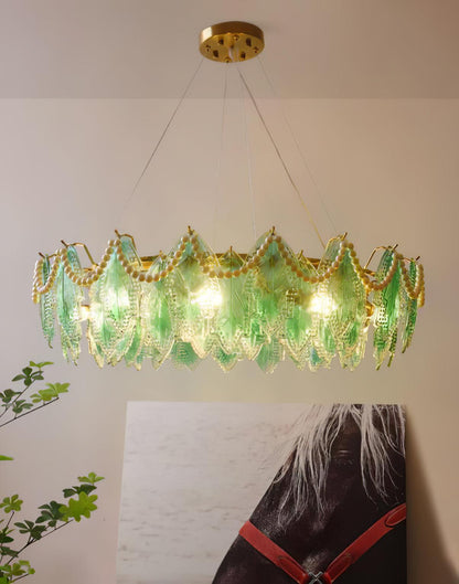 Maple Leaf Glass Chandelier Chandelier