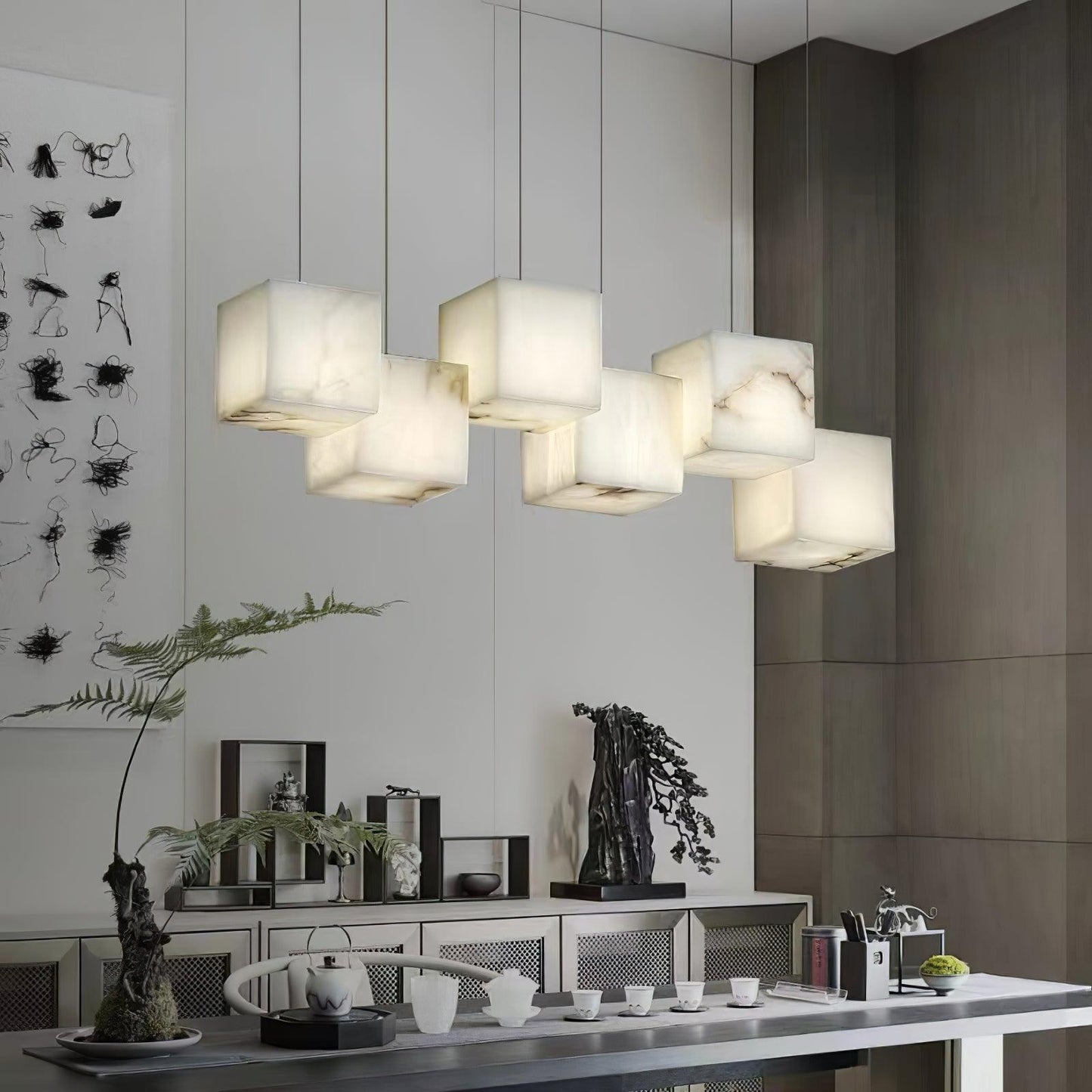 Alabaster Box Chandelier Chandelier