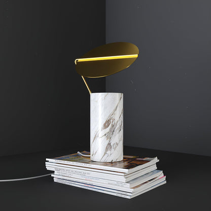 Marble Coffee Table Lamp Dia 9.1″ x H 13.8″ / Dia 23cm x H 35cm / White / US plug Table lamp